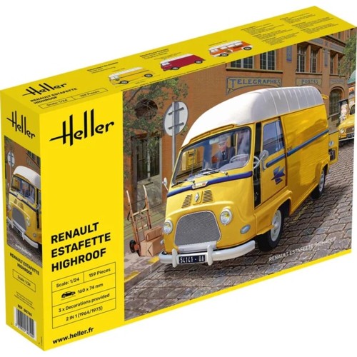 HEL80740 - 1/24 RENAULT ESTAFETTE HIGHROOF (PLASTIC KIT)