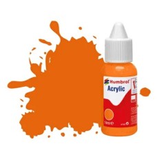 HMDB0018 - X6 NO 18 ORANGE - GLOSS ACRYLIC DROPPER BOTTLE 14ML