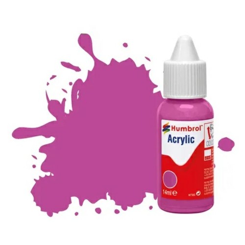 HMDB0058 - X6 NO 58 MAGENTA MATT ACRYLIC DROPPER BOTTLE 14ML