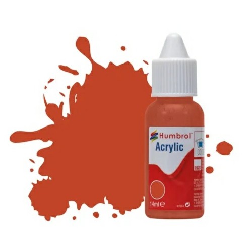 HMDB0100 - X6 NO 100 RED BROWN MATT ACRYLIC 14ML