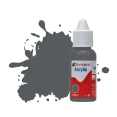 HMDB0125 - X6 NO.125 US DARK GREY HUMBROL ACRYLIC DROPPER BOTTLE 14ML