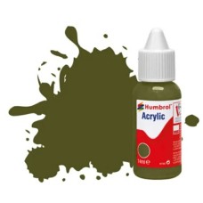 HMDB0155 - X6 NO 155 MATT OLIVE DRAB - MATT ACRYLIC DROPPER BOTTLE 14ML