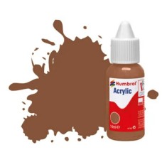 HMDB0186 - X6 NO 186 BROWN - MATT ACRYLIC DROPPER BOTTLE 14ML