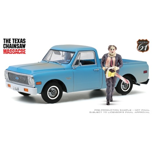 HWY-18022 - 1/18 HIGHWAY 61 - 1971 CHEVROLET C-10 WITH LEATHERFACE FIGURE THE TEXAS CHAINSAW MASSACRE 1974