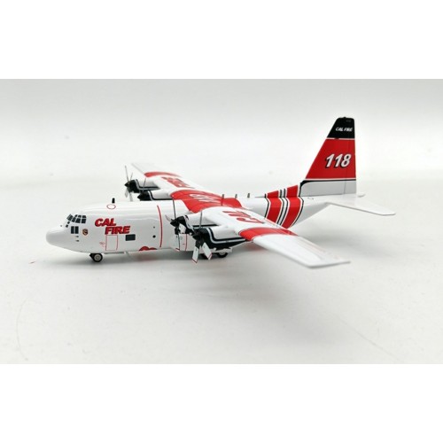 IF130CALF118 - 1/200 CAL FIRE LOCKHEED HC-130H HERCULES (L-382) N118Z WITH STAND