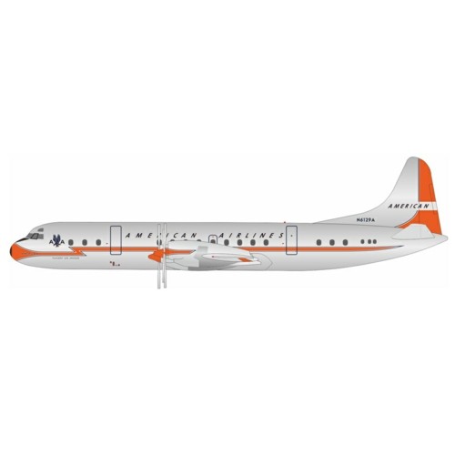IF188AA1123P - 1/200 AMERICAN AIRLINES L-188 ORANGE NOSE N6129A NEW TOOLING