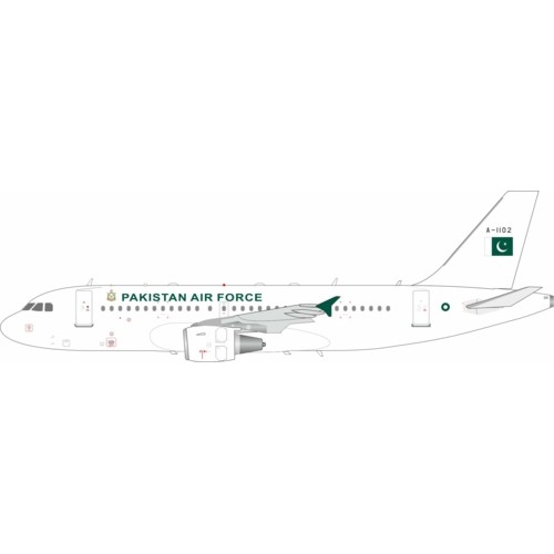 IF319PAF102 - 1/200 PAKISTAN AIR FORCE AIRBUS A319-112 A-1102 WITH STAND