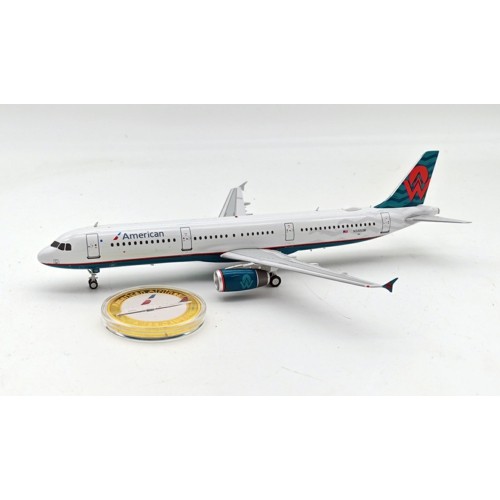 IF321AA580 - 1/200 AMERICAN AIRLINES AIRBUS A321-231 N580UW WITH STAND AND COLLECTORS COIN