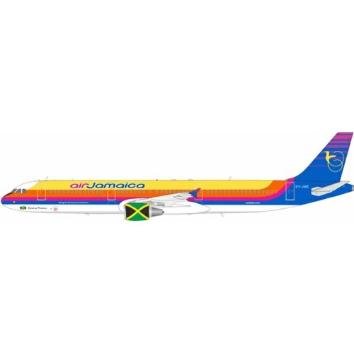 IF321JM1125 - 1/200 AIR JAMAICA AIRBUS A321-211 6Y-JME WITH STAND