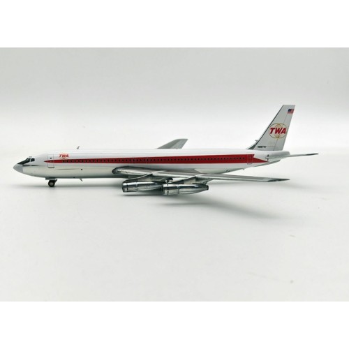 IF701TW0823P - 1/200 TRANS WORLD AIRLINES - TWA BOEING 707-131B N86741 POLISHED WITH STAND