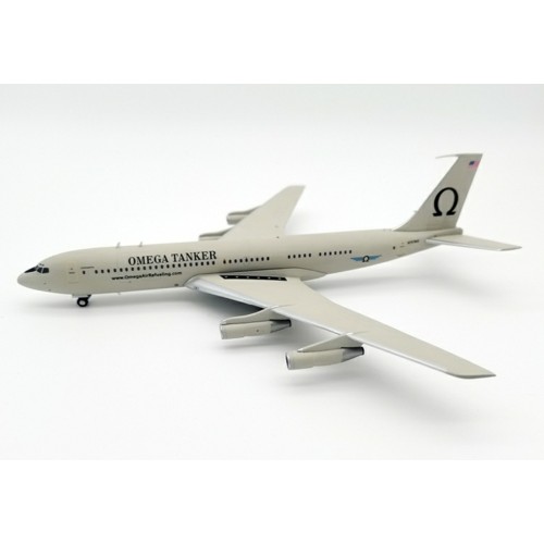 IF707OME707 - 1/200 OMEGA TANKER BOEING 707-300 N707MQ WITH STAND