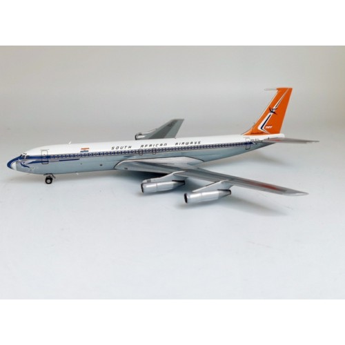 IF707SA0422P - 1/200 SOUTH AFRICAN AIRWAYS BOEING 707-300 ZS-DYL POLISHED WITH STAND