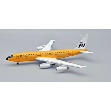 IF720BN0925 - 1/200 BOEING 720-027 SUPER JET BRANIFF 720 N7080 - ORANGE WITH STAND