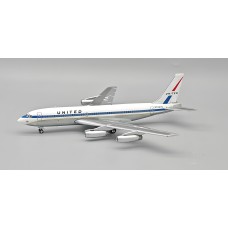 IF720UA1025P - 1/200 UNITED AIRLINES BOEING 720-022 N7227U POLISHED WITH STAND