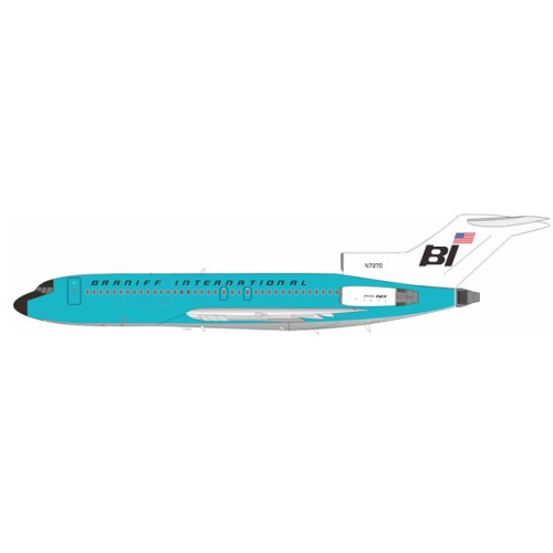 IF721BN0526 - 1/200 BRANIFF INTERNATIONAL 727-27C N7270 - TURQUOISE WITH STAND