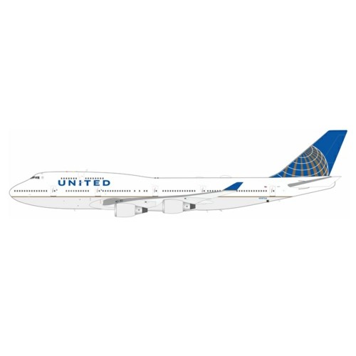 IF744UA0424 - 1/200 UNITED AIRLINES BOEING 747-422 N107UA WITH STAND