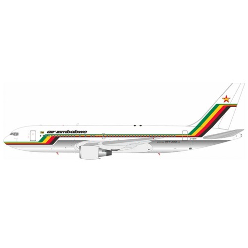 IF762UM0526P - 1/200 AIR ZIMBABWE BOEING 767-2N0/ER Z-WPF POLISHED WITH STAND