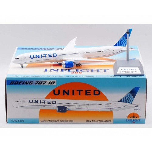 IF78XUA0625 - 1/200 UNITED AIRLINES BOEING 787-10 DREAMLINER N14019 WITH STAND