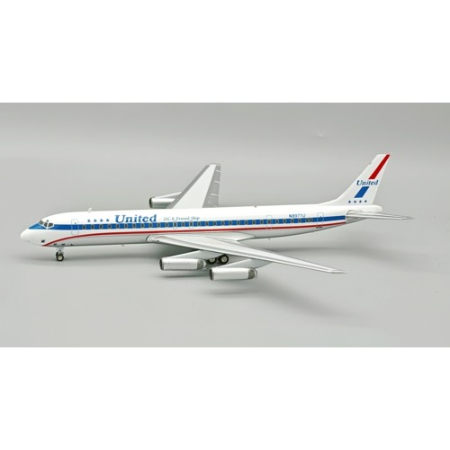 IF862UA0925 - 1/200 UNITED AIRLINES MCDONNELL DOUGLAS DC-8-62H N8971U WITH STAND