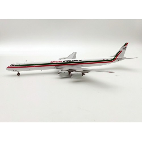 IF873EB1222 - 1/200 EMERY WORLDWIDE MCDONNELL DOUGLAS DC-8-73(F) N792FT WITH STAND
