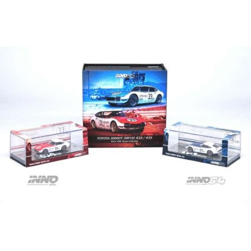IN642000GTSCCA68BS - 1/64 1968 TOYOTA 2000GT NO.23 AND NO.33 SCCA BOX SET COLLECTION
