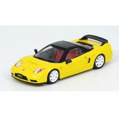IN64NSX2YL - 1/64 HONDA NSX-R NA2 WITH EXTRA WHEELS, YELLOW