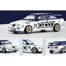 IN64RS500MGP21G2 - 1/64 1988 FORD SIERRA RS500 COSWORTH G2000 NO.18 ANDY ROUSE 3RD PLACE MACAU GUIA RACE, BLUE/WHITE