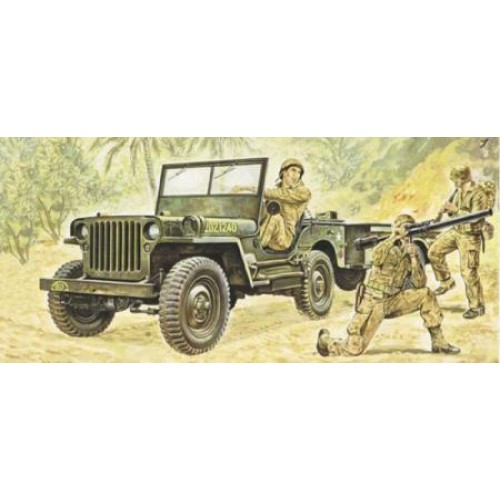 IT314 - 1/35 JEEP WITH TRAILER (PLASTIC KIT)