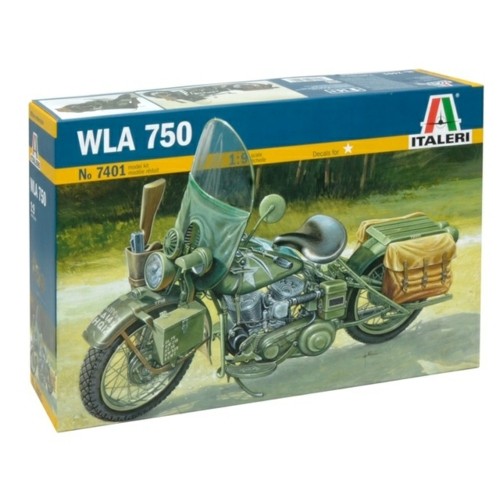 IT7401 - 1/9 US ARMY WWII MOTORCYCLE WLA 750 (PLASTIC KIT)