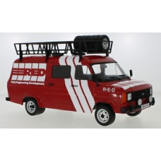 IX18RMC072XE - 1/18 FORD TRANSIT MKII R E D RALLY ENGINEERING DEVELOPMENT 1985
