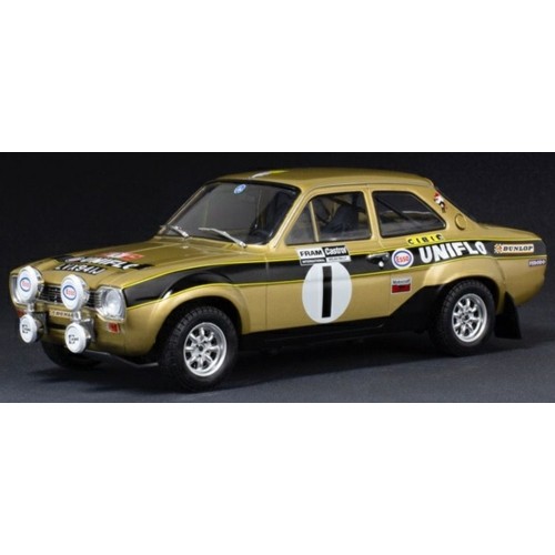 IX18RMC10020 - 1/18 FORD ESCORT MKI RS 1600 NO.1 WELSH RALLY OLD GOLD R.CLARK/J.PORTER 1972