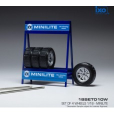 IX18SET010W - 1/18 MINI LITE SILVER SET OF 4 WHEELS
