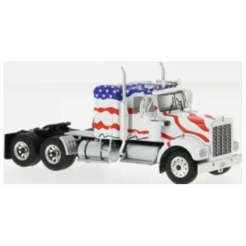 IX64TR020B - 1/64 KENWORTH W925 WHITE/USA FLAG 1970