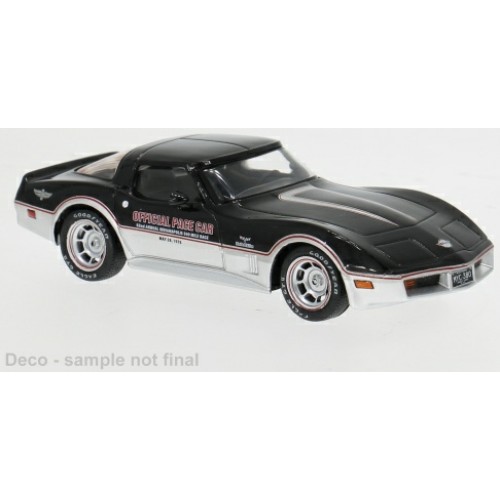 IXCLC650 - 1/43 CHEVROLET CORVETTE (C3) BLACK/SILVER 1980