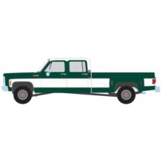 IXIA64006 - 1/64 GMC SIERRA GRANDE 3500 CREW CAB DUALLY GREEN/WHITE 1973