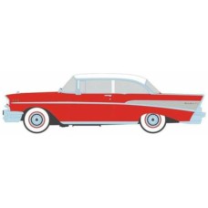 IXIA64008 - 1/64 CHEVROLET BEL AIR SEDAN MATADOR RED/INDIA IVORY 1957