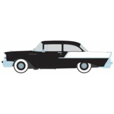 IXIA64009 - 1/64 CHEVROLET ONE-FIFTY SEDAN ONYX BLACK/INDIA IVORY 1957