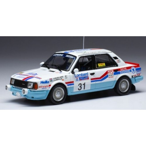 IXRAC351 - 1/43 SKODA 130 L NO.31 RAC RALLYE 1987 J.HAUGLAND /J.-O-BOHLIN