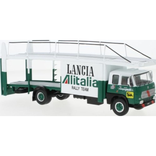 IXTRU038- FIAT 673 RACING TRANSPORTER LGREEN/WHITE LANCIA ALITALIA RACING TEAM 1976