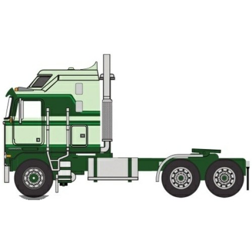 IXU43TR005 - 1/64 KENWORTH K100 AERODYNE LIGHT GREEN/DARK GREEN 1976