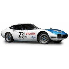 IXU64RDC002JC - 1/64 TOYOTA 2000 GT WHITE AND BLUE 1967