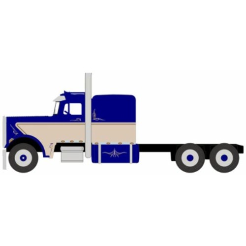 IXU64TR032 - 1/64 PETERBILT 359 BLUE/BEIGE 1973