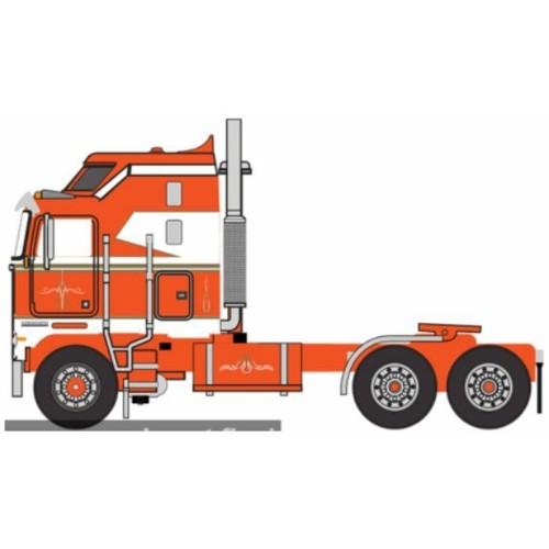 IXU64TR041 - 1/64 KENWORTH K100 AERODYNE ORANGE 1976