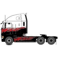 IXU64TR042 - 1/64 FREIGHTLINER ARGOSY RED/BLACK 2002