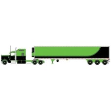 IXU64TRTR015M - 1/64 KENWORTH W900 GREEN/BLACK 1990