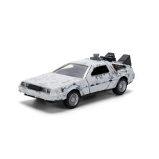 JAD36848 - 1/32 HOLLYWOOD RIDES - BTTF 40TH - TIME MACHINE WITH DR.E.BROWN TRUCK PACKAGING