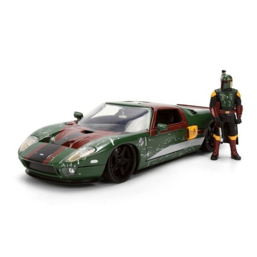 JAD36909 - 1/24 HOLLYWOOD RIDES - 2005 FORD GT W/BOBA FETT