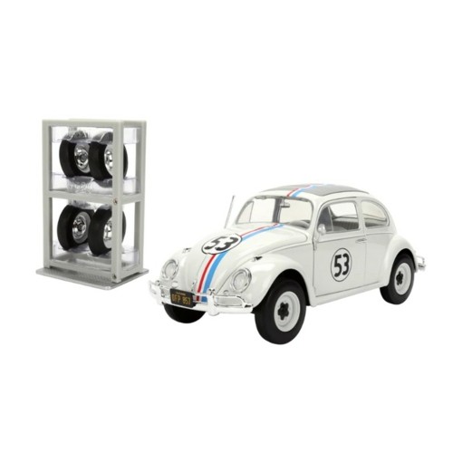 JAD37584 - 1/24 HOLLYWOOD RIDES - VW BEETLE - HERBIE THE LOVE BUG WITH RACK
