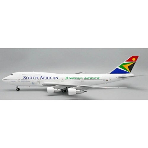 JC20007 - 1/200 SOUTH AFRICAN AIRWAYS BOEING 747-300 NIGERIA AIRWAYS REG: ZS-SAU WITH STAND