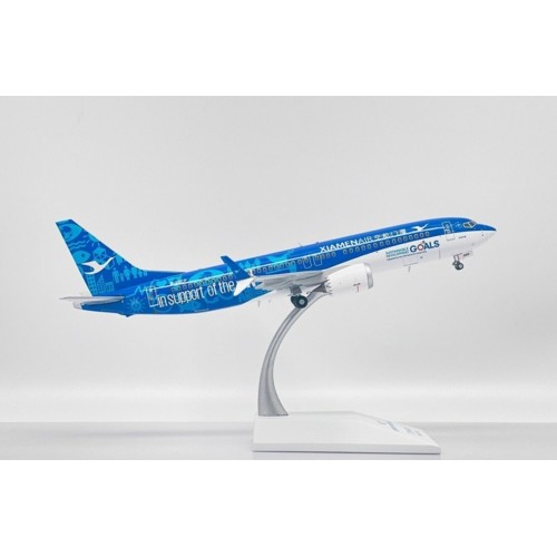 JC20044 - 1/200 XIAMEN AIRLINES BOEING 737-8 MAX UNITED NATIONS GOAL LIVERY REG: B-20CP WITH STAND